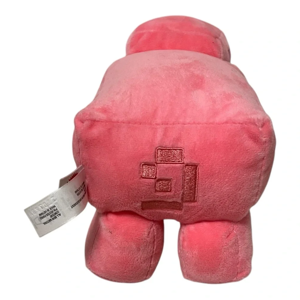 Minecraft MOJANG Studios Pink Plush Pig Toy Stuffed Animal 10”